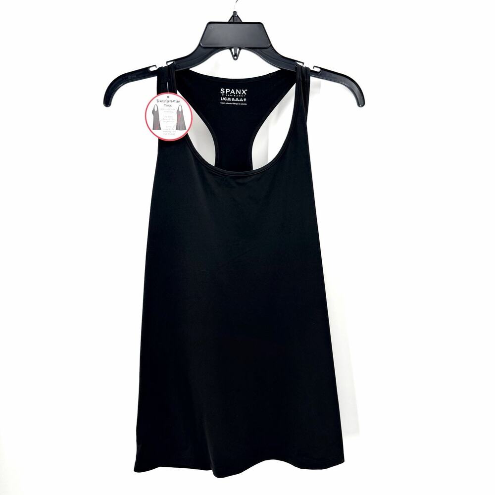 Spanx 50144R Black Quick Dry Transformation Tank Top Womens Large